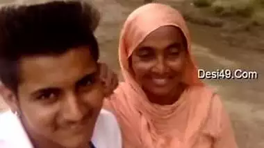 Boy and Desi MILF smile on camera thinking about upcoming porn video