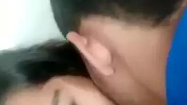 Cute Desi Couple Kissing Romance Home alone