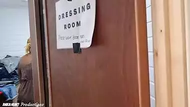 Daring Girl Kept The Door Open Getting Naked In A Clothes Store - Candid