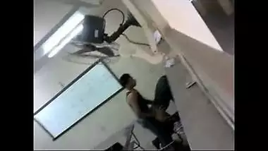 Voyeur records Goa college couple fucking in classroom on cam!
