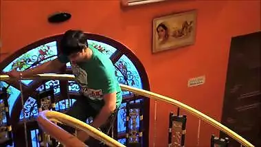 HOT TROPHY WIFE BLATANTLY CUCKOLDS HER WIMP HUBBY AND PLAYS WITH HER BULL