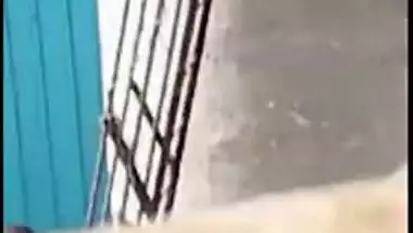 Indian lovers caught making out outdoor in backyard in Desi mms video