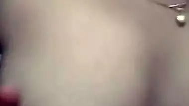 Horny Kerala girl showing boobs and take selfie video for Bf