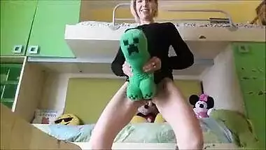 There is no doubt: my cousin still enjoys playing with her plush toys but she shouldn't be playing this way!