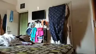 Mom changes nighty and sees camera in her room