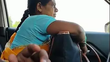 Man shows his dick to a milf in a moving van in Tamil porn