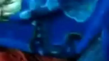 Desi woman hides under the blanket to show XXX tits on video call