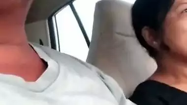 Cute Assamese wife blowjob to husband in running car