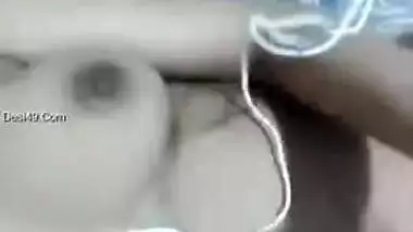 XXX video of Indian touching her own natural tits and smooth pussy