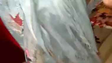 Bengali MILF boobs show to lover before viral sex