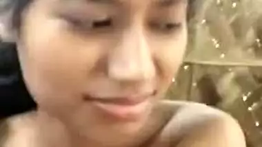 Skinny Desi village girl has to show her XXX assets on the camera