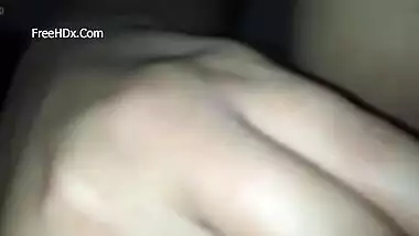 Excited Desi woman touches jugs and XXX muff while waiting for BF