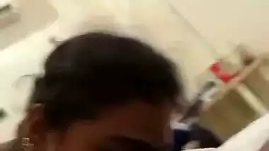 Sucking a dick before getting fucked in the Telugu sex video