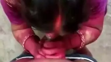 Holi color hot blowjob sex with Didi