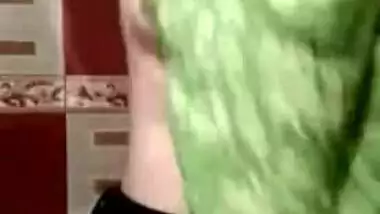 Comely Desi babe always happy to show and touch her medium XXX tits