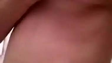 Anusha Pressing Her Huge Boobs in Washroom & Recording for B