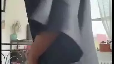 Big ass grinding girlfriend in hardcore sex with cum drink