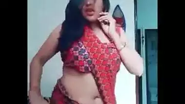 Female performs an Indian sex belly dance in a XXX manner on camera