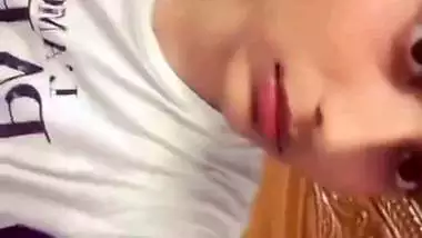 Cute girlfriend exposing nude big boobs viral selfie