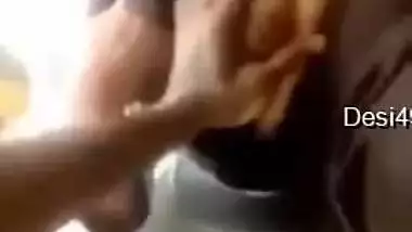 Desi shop assistant lets horny lover touch her gorgeous XXX boobs