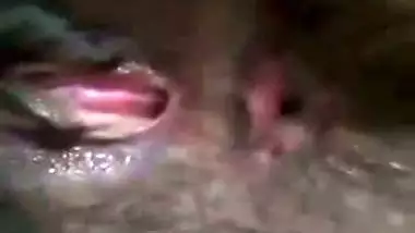 Indian nude girl shows her hairy wet pussy