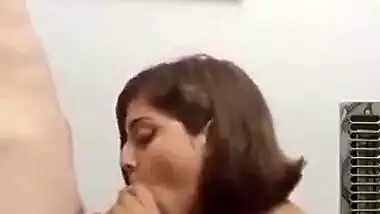 NRI Babe sucking BF cock n Taking cum