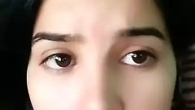 Cute girlfriend perky nipples showing viral selfie