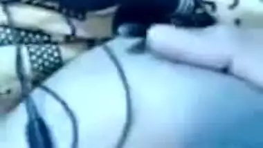 Slut exposes natural tits with dark nipples for XXX online Desi lover