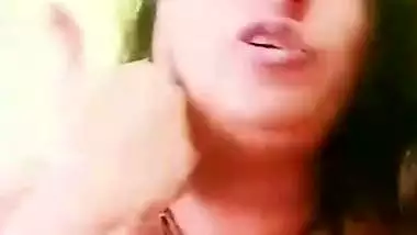 Busty aunty stripping nighty and nude show