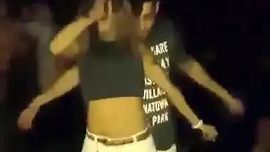 Sexy girl grinding her ass on hubby’s dick and legs in club