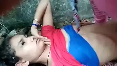 Shy village indian girl fucking with her classmates in the outdoor XXX