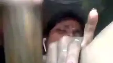 Desi using chapati rod dildo to masturbate