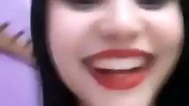 Hot Babe Making Video for BF But Suddenly her Brother Come in Room