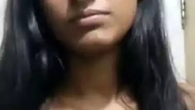 Small boobs college girl topless on a viral video call