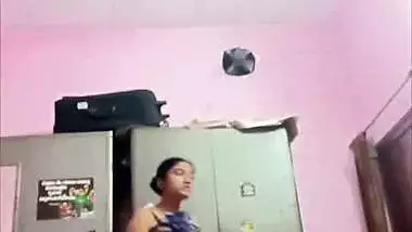 Sister changing dress caught on camera by brother
