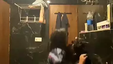 Horny girl’s xxx mms of riding a dick in the bathroom