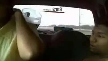 Indian sex clip of a legal age teenager pair enjoying outdoor sex in his car