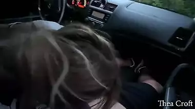 Street Pickup Picked Up Girl Outdoors Fucked and Gave Mouth in Car Cum on Ass