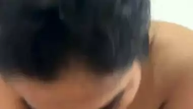 Monstrous dick sucking by cute Indian girlfriend