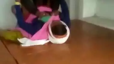 Village aunty boobs press and fucking recorded by other man