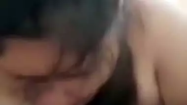 Chubby lady sucks a dick and records blowjob MMS