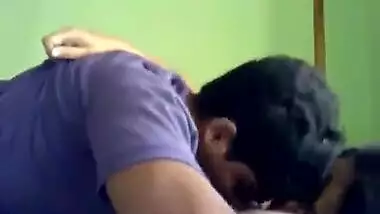 Desi young college lover enjoying at home